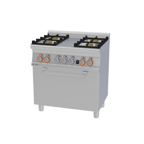 Bếp 4 họng có lò nướng đa chức năng cửa thép không gỉ Lotus CFM4-68GEM