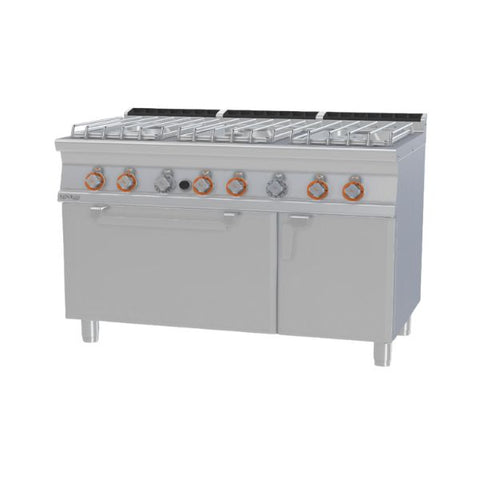 Bếp 6 đầu đốt dùng gas có lò nướng Lotus CF6-712GPV