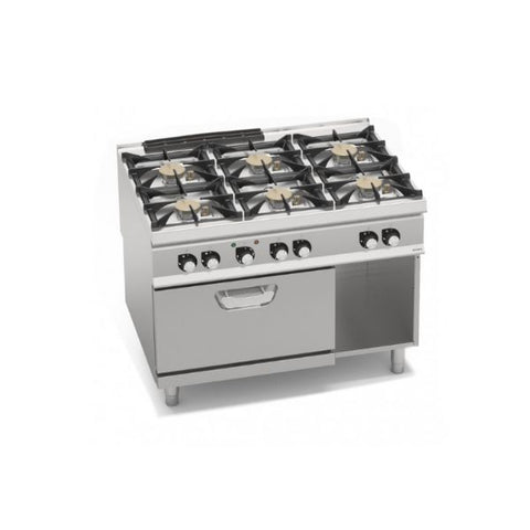 Bếp Âu 6 họng dùng gas có lò nướng Berto's SG9F6PSP+FE2