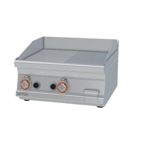 Bếp chiên gas 1/2 rãnh + 1/2 nhẵn 2 vùng nấu Lotus FTLRT-66G