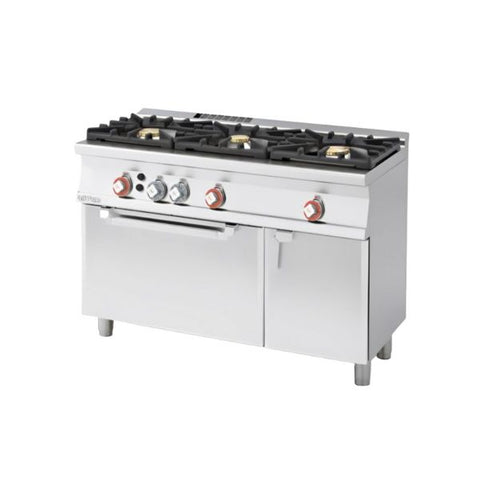 Bếp công nghiệp 3 họng đốt có lò nướng điện Lotus CF3-512GEV