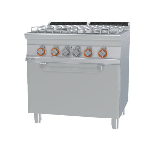 Bếp công nghiệp 4 đầu đốt kèm lò nướng Lotus CF4-78GP