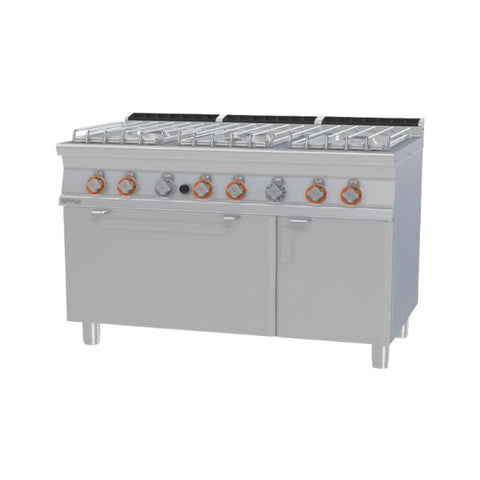 Bếp công nghiệp 6 họng có lò nướng Lotus 5 kW CF6-712GPEV