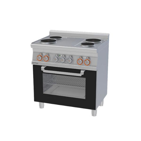 Bếp điện từ công nghiệp 3 pha có lò nướng cửa kính Lotus CFM4-68ET