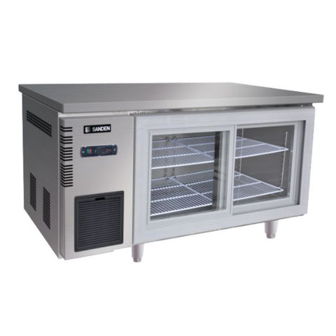 Bàn mát Inox Sanden cửa kính SCC-1502GL dung tích 320 Lít, Sâu 600mm