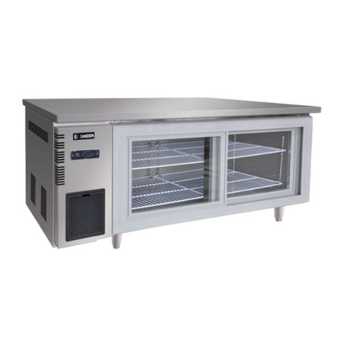 Bàn mát Inox Sanden cửa kính SCC-1803GL dung tích 420 Lít, sâu 600mm