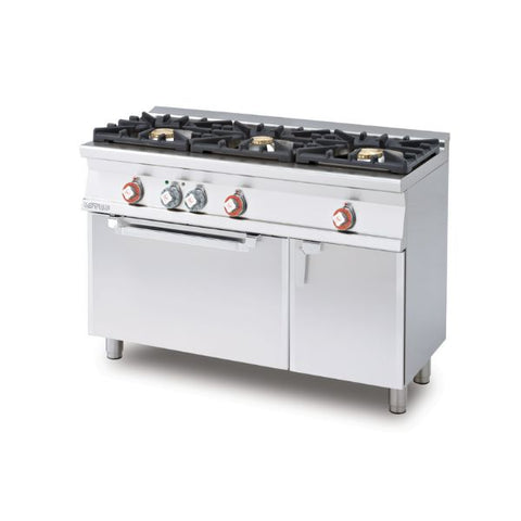 Bếp âu 3 họng dùng gas Lotus CF3-512GEV có lò nướng điện