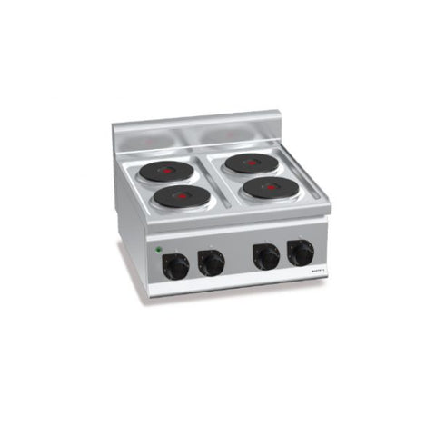 Bếp Âu 4 họng dùng điện Berto's E6P4B
