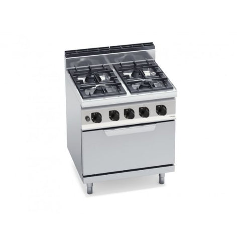 Bếp Âu 4 họng dùng gas có lò nướng BERTO'S G7F4P+FG