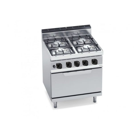 Bếp Âu 4 họng dùng gas có lò nướng Berto's G7F4PW+FG
