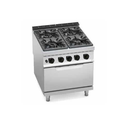 Bếp Âu 4 họng dùng gas có lò nướng Berto's G9F4+FG