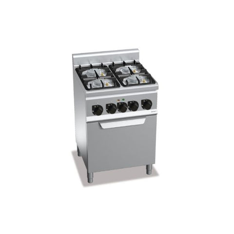 Bếp Âu 4 họng dùng gas có lò nướng điện Berto's G6F4PW+FE1