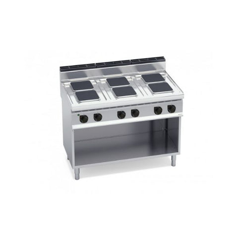 Bếp Âu 6 họng dùng điện kèm tủ Berto's E7PQ6M