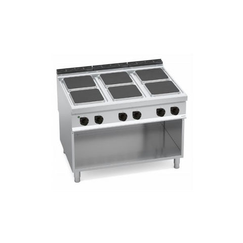 Bếp Âu 6 họng dùng điện kèm tủ Berto's E9PQ6M