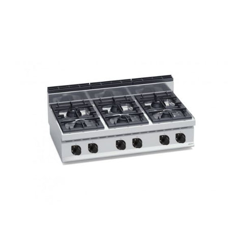 Bếp Âu 6 họng dùng gas Berto's G7F6B / G7F6BP