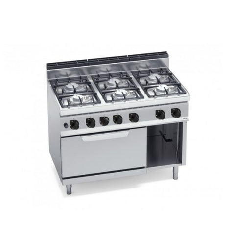 Bếp Âu 6 họng dùng gas có lò nướng Berto's G7F6PW+FG