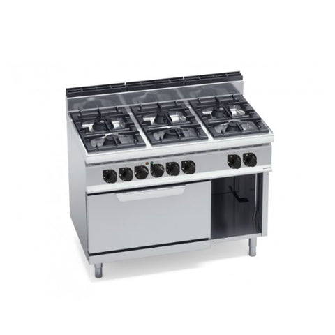 Bếp Âu 6 họng dùng gas có lò nướng Berto's G7F6+FE