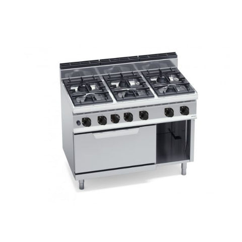 Bếp Âu 6 họng dùng gas có lò nướng Berto's G7F6+FG / G7F6P+FG