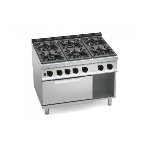 Bếp Âu 6 họng dùng gas có lò nướng Berto's G9F6+FG