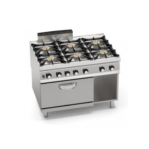 Bếp Âu 6 họng dùng gas có lò nướng Berto's SG9F6PSP+FG