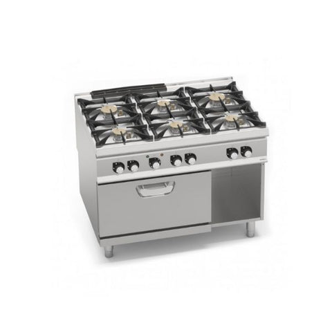 Bếp Âu 6 họng dùng gas có lò nướng Berto's SG9F6PS+FE2