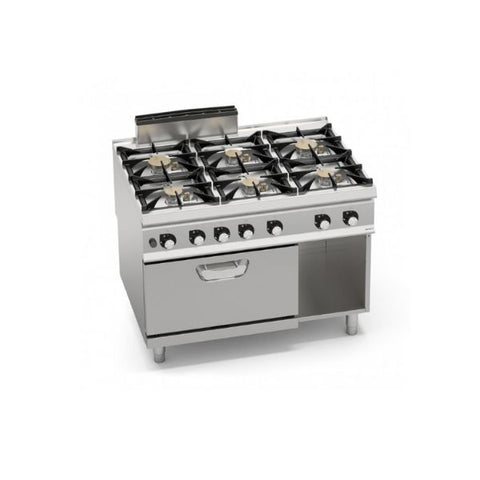 Bếp Âu 6 họng dùng gas có lò nướng Berto's SG9F6PS+FG