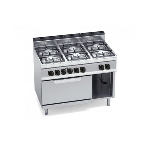 Bếp Âu 6 họng dùng gas có lò nướng điện Berto's G7F6PW+FE