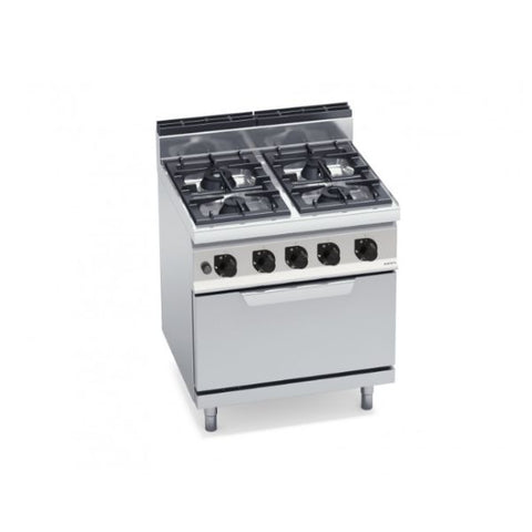 Bếp Âu 4 họng dùng gas có lò nướng gas Berto's G7F4+FG / G7F4P+FG