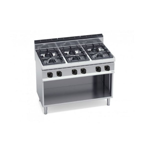 Bếp Âu 6 họng dùng gas kèm tủ Berto's G7F6M / G7F6MP