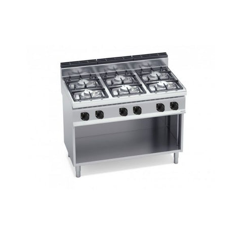 Bếp Âu 6 họng dùng gas kèm tủ Berto's G7F6MPW