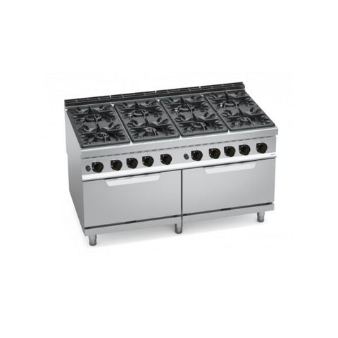 Bếp Âu 8 họng dùng gas có lò nướng Berto's G9F8+2FG