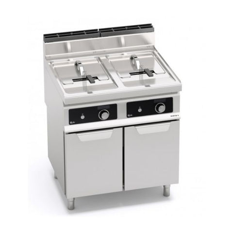 Bếp chiên nhúng đôi dùng gas kèm tủ Berto's GL15+15M-BF