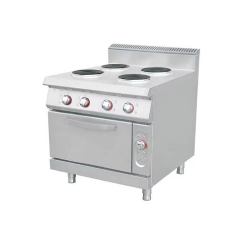 Bếp điện công nghiệp 4 họng kết hợp lò nướng inox Kingbetter E-DBJ-900-4Y