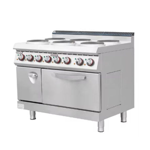 Bếp điện công nghiệp 6 họng có lò nướng và tủ dưới Kingbetter E-DSJ-700-6T