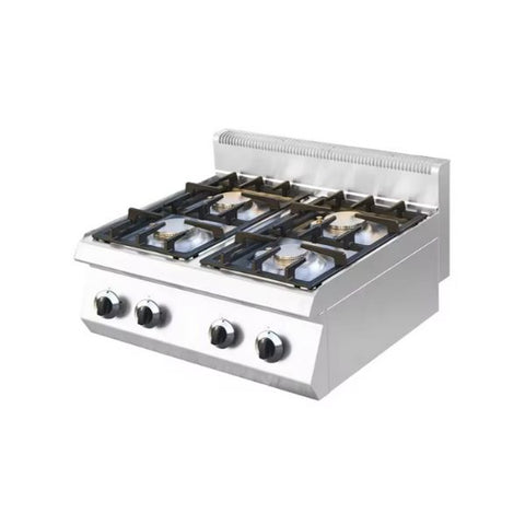 Bếp gas công nghiệp 4 họng để bàn bằng inox Kingbetter E-RQB-700X
