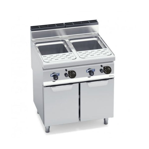 Bếp trụng mì 2 họng dùng gas kèm tủ Berto's CPG80E