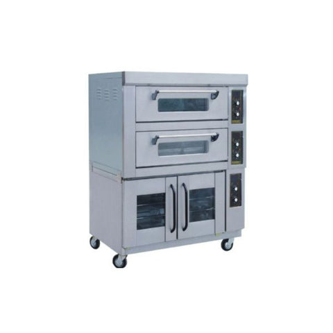 Lò nướng điện 2 tầng, 4 khay, mặt trước inox kèm tủ ủ bột 8 khay Twothousand TT-O140A