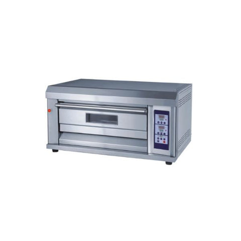 Lò nướng điện thương mại 1 tầng, 2 khay, toàn bộ inox, nhiệt độ tối đa 350°C, đạt chứng nhận CE Twothousand TT-O39B