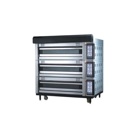 Lò nướng điện thương mại 3 tầng, 12 khay, công suất 28.5kW, nhiệt độ tối đa 350°C Twothousand TT-O199
