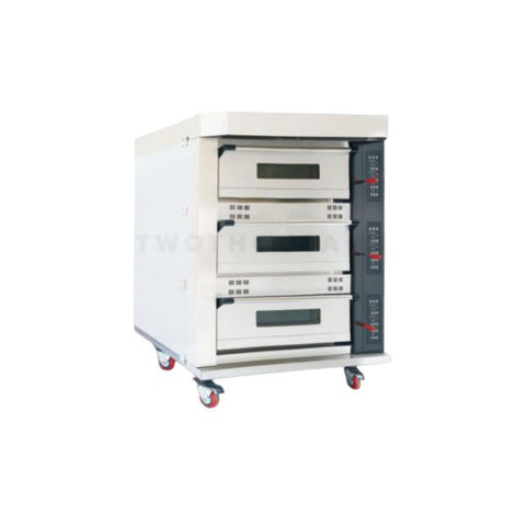 Lò nướng điện thương mại 3 tầng, 6 khay, điều khiển điện tử Twothousand TT-O35B