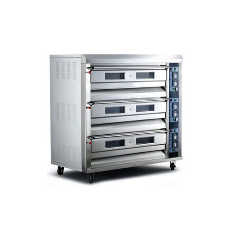 Lò nướng điện thương mại 3 tầng, 9 khay, công suất 25kW, nhiệt độ tối đa 350°C Twothousand TT-O84