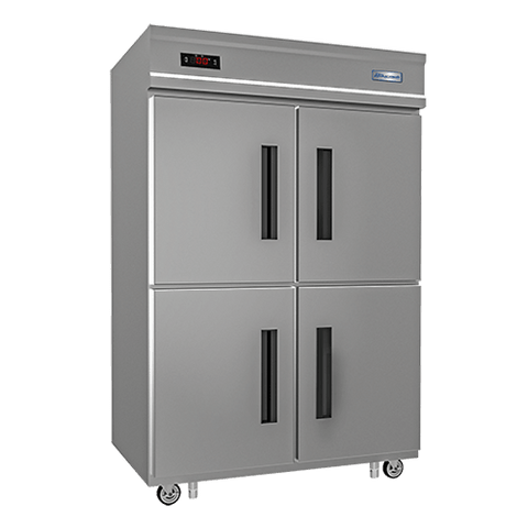 Tủ đông đứng quạt gió 4 cánh inox 1100L Đức Minh DDQ.4I1100