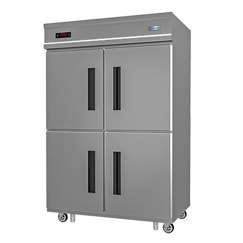 Tủ đông đứng quạt gió 4 cánh inox 1100L Đức Minh DDQ.4I1100