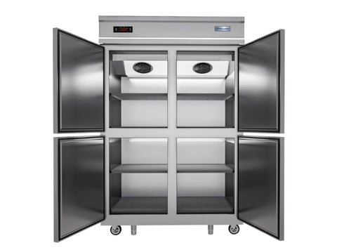 Tủ đông đứng quạt gió 4 cánh inox 1100L Đức Minh DDQ.4I1100