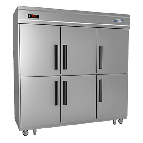 Tủ đông đứng quạt gió 6 cánh inox 1750L Đức Minh DDQ.6I1 750