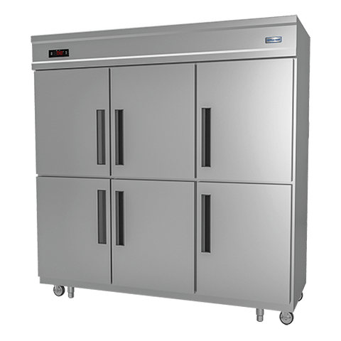 Tủ đông đứng quạt gió 6 cánh inox 1750L Đức Minh DDQ.6I1 750