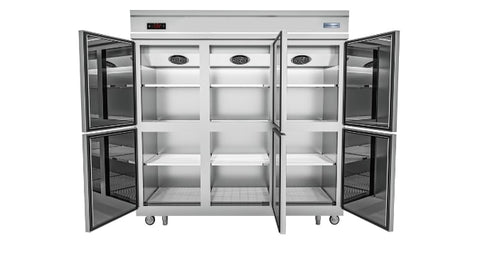 Tủ đông đứng quạt gió 6 cánh inox 1750L Đức Minh DDQ.6I1 750