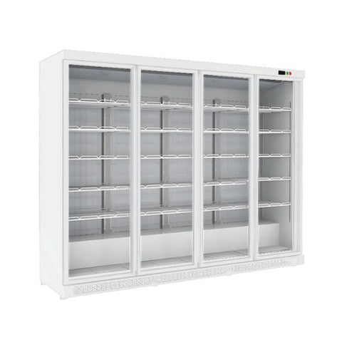 Tủ mát trưng bày siêu thị H&C CBSC-2410F màu trắng