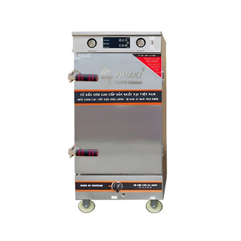 Tủ nấu cơm 10 khay kết hợp gas điện Vinaki 10KDG-CU