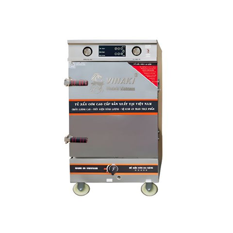 Tủ nấu cơm 6 khay kết hợp gas điện Vinaki 6KDG-CU